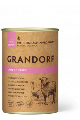 Grandorf Lamb & Turkey Puppy 400 г - вологий корм для щенят з ягняти та індички gr28 фото