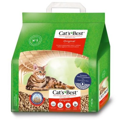 Наповнювач Cat’s Best Original для котячого туалету деревний 5 л/2,1 кг JRS300086/0861 фото