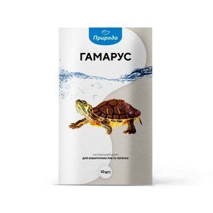 Корм сухий натуральний Природа Гамарус для акваріумних риб та черепах 10 г PR740115 фото