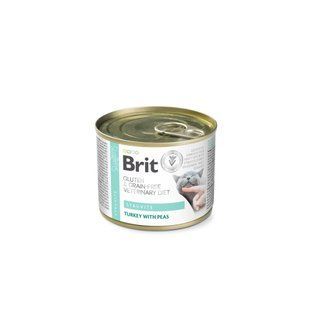 Вологий корм Brit Grain Free Veterinary Diets Struvite для котів при лікуванні та для профілактики сечокам яної хвороби з індичкою та горохом 200 г 100713/9863 фото