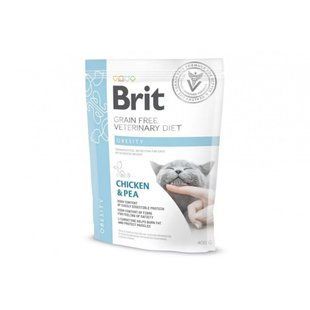 Корм сухой Brit Grain Free VetDiet Cat Obesity для котов с лишним весом и ожирением с курицей и горохом 400 г 170967/528486 фото