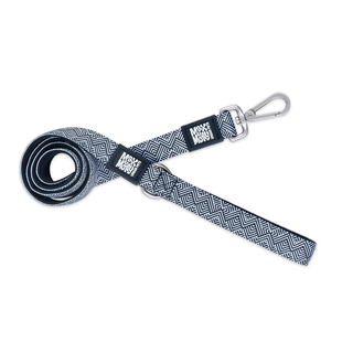 Max&Molly (Макс енд Моллі) Short Leash - Повідець короткий для собак Mykonos Black з принтом Міконос, L 229008 фото