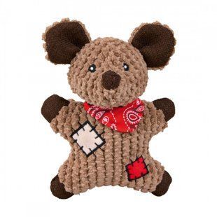 Игрушка Trixie для собак Мышка с заплатками и пискавкой плюш 19 см 36030 фото