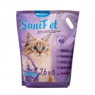 Наповнювач Sani Pet для котячого туалету силікагелевий лаванда 7,6 л PR243419_СПЕЦЦЕНА фото
