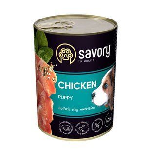 Корм влажный Savory Dog All breeds Puppy Chicken паштет для щенков всех пород с курицей 100 г 30556 фото