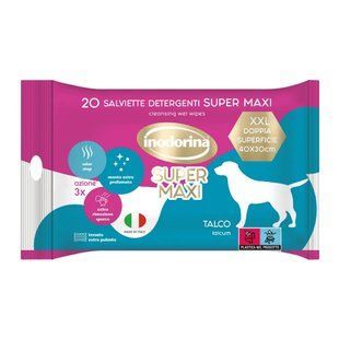 Вологі серветки для собак Inodorina Salv Super Maxi Talco з тальком, 20 шт 230.0140.011 фото