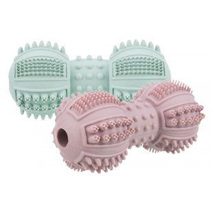 Игрушка Trixie Junior Dumbbell для щенков Гантель шипованная резина 9 см 33343 фото