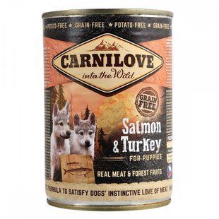 Корм влажный Carnilove Puppy k консервы для щенков с лососем и индейкой 400 г 100130/529254***** фото
