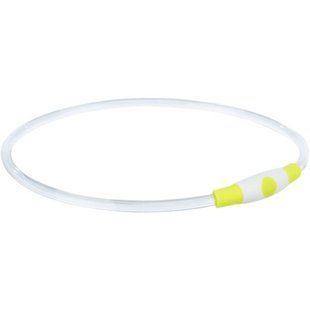 Нашийник Trixie Flash Light Ring USB для собак мигаючий силіконовий зелений розмір S&ndash;M 35 см/8 мм 12660 фото