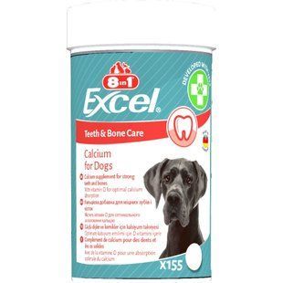 Вітаміни 8in1 Excel Calcium для цуценят та дорослих собак для зубів та кісток кальцій 155 шт 661826 фото