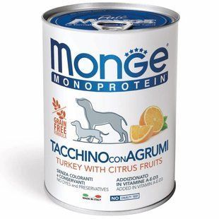 Monge Dog FRUIT MONOPROTEIN індичка с цитрусами 70014335 фото