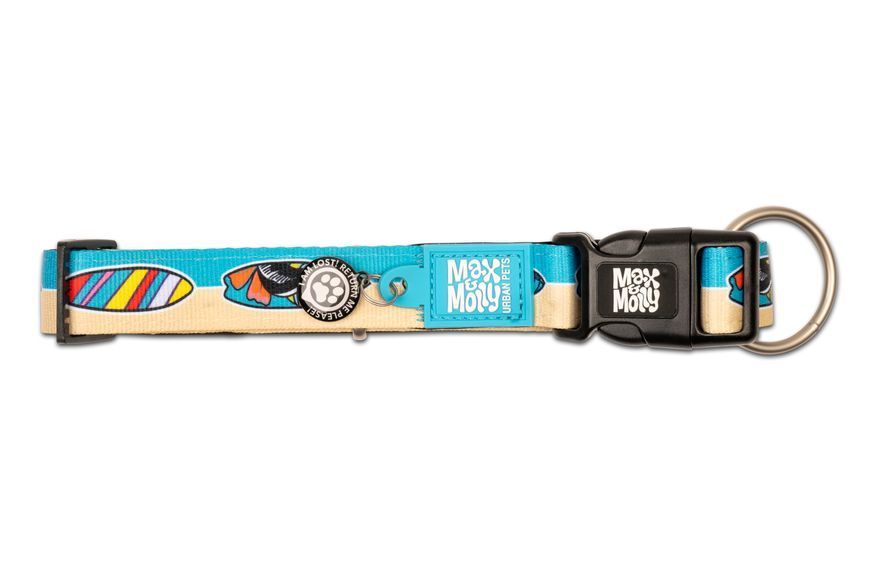 Max&Molly (Макс енд Моллі) Smart ID Collar - Нашийник для собак Aloha з принтом Алоха, L 199084 фото