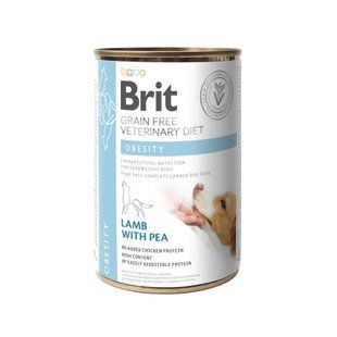 Влажный корм Brit Grain Free Veterinary Diets Obesity для собак при ожирении и избыточном весе с ягненком и зеленым... 100283/6115 фото