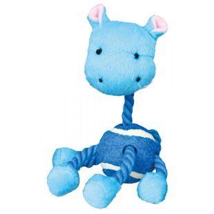 Игрушка Trixie для собак Животное с теннисным мячом и веревкой плюш 16 см 3612_1шт фото