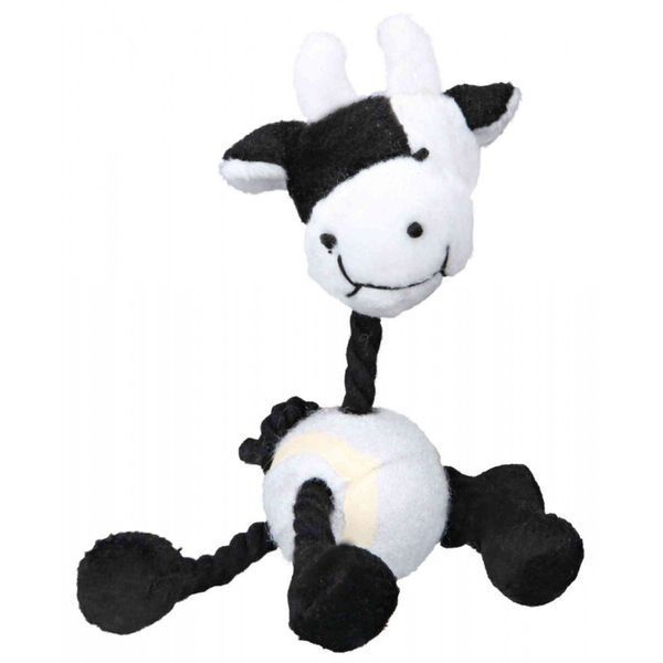 Игрушка Trixie для собак Животное с теннисным мячом и веревкой плюш 16 см 3612_1шт фото