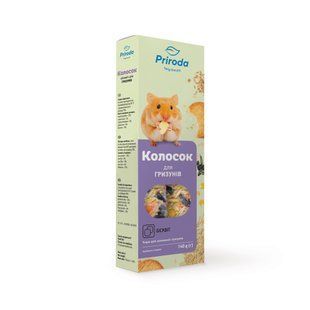 Ласощі Природа Колосок для гризунів бісквіт 140 г PR740019 фото