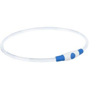 Нашийник Trixie Flash Light Ring USB для собак мигаючий силіконовий синій розмір S&ndash;M 40 см/8 мм 12664 фото