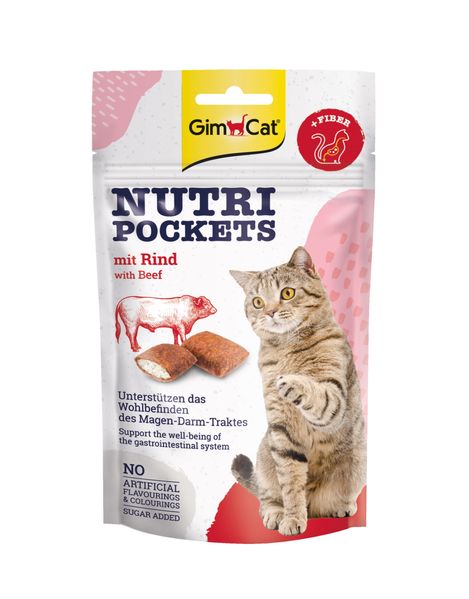 Nutri Pockets д/кошек Говядина+Солод (Мальт) 60г G-419305/400747 фото