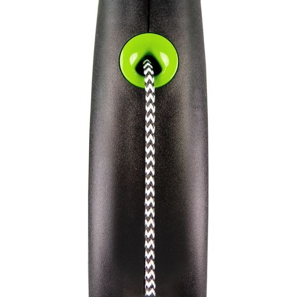 Повідець-рулетка Flexi для собак Black Design трос зелена розмір M 5 м/20 кг FL 033425 фото