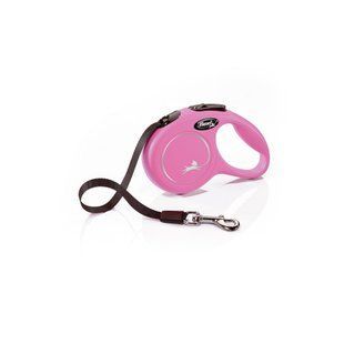 Поводок-рулетка Flexi для собак New Classic лента розовая размер XS 3 м/12 кг 11826 PINK Flexi фото