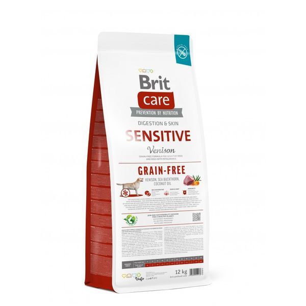Корм сухий Brit Care Dog Grain-free Sensitive для собак з чутливим травленням беззерновий з олениною 12 кг 172210 фото