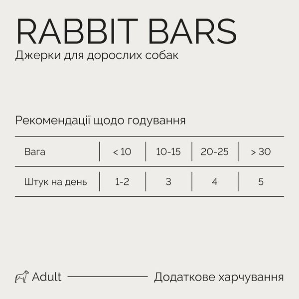 Джерки Savory Bars With Rabbit батончики для собак с кроликом 100 г 21113 фото