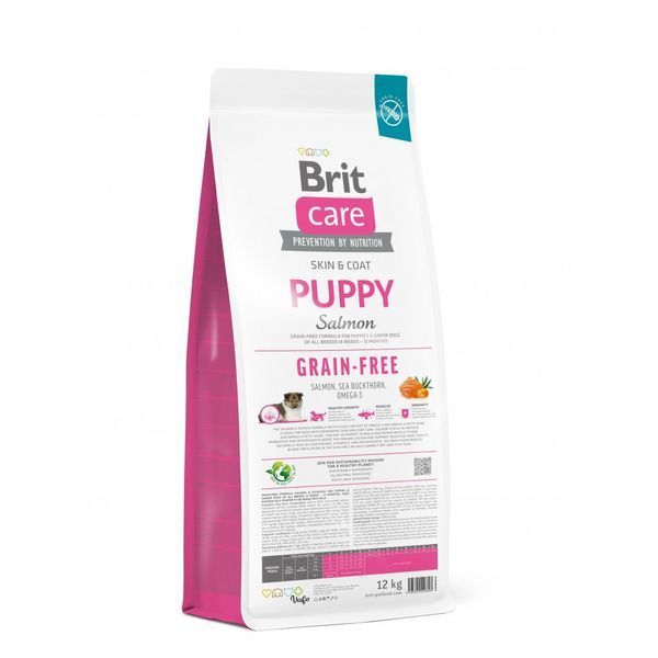 Корм сухой Brit Care Dog Grain-free Puppy для щенков беззерновой с лососем 12 кг 172195 фото