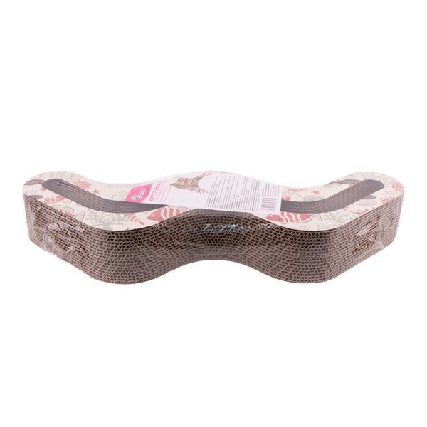 Когтеточка Eastland для кошек Волна с кошачьей мятой бумажная 49,5х15х7 см 557-074 фото