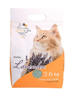 Наповнювач"Sunny Cats", тофу з ароматом лаванди, 2,6кг/6л SK-01 фото