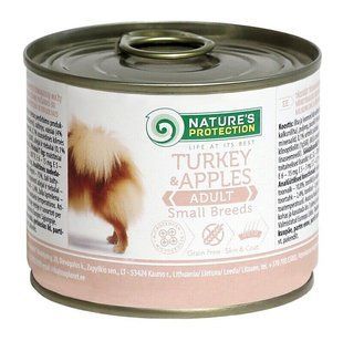 Nature's Protection Adult Small BreedsTurkey & Apples Вологий корм для собак малих порід з індичкою і яблуками, 200 г KIK24520 фото