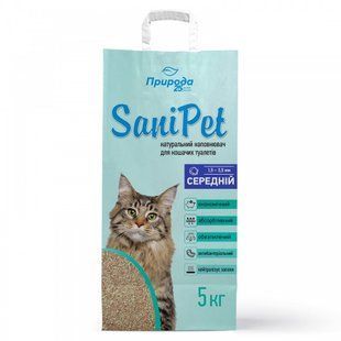 Наповнювач Природа Sani Pet для котячого туалету бентонітовий середня гранула 5 кг PR240781 средний_СПЕЦЦЕНА фото