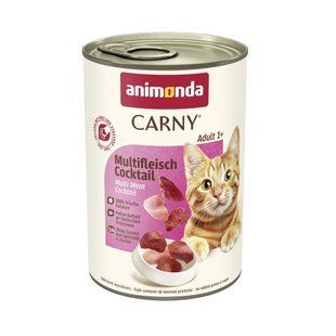 Корм влажный Carny Adult Multi Meat Cocktail для взрослых котов мультимясной коктейль 400 г AM-83718 фото