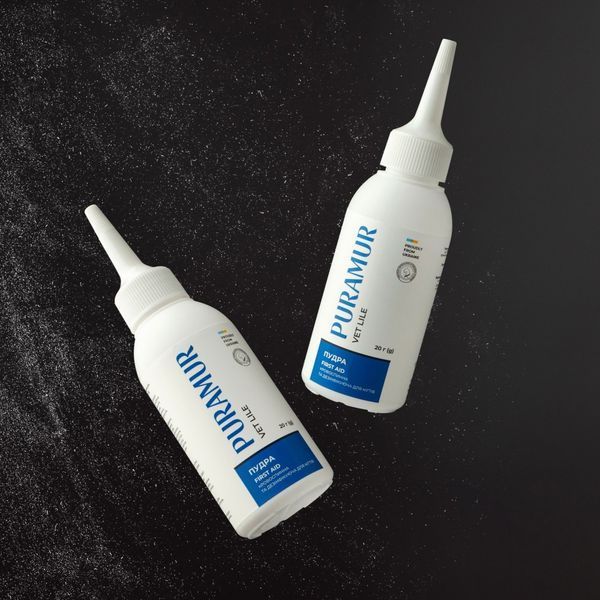 Пудра PURAMUR First Aid кровоспинна та дезінфікуюча для кігтів 20г PR243482 фото