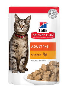 Hill's SCIENCE PLAN Adult Вологий корм для дорослих котів, з куркою пауч, 85г 604003 фото