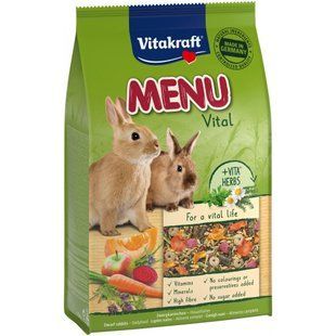 Корм Vitakraft Premium Menu для декоративних гризунів та кроликів 3 кг 25542 фото