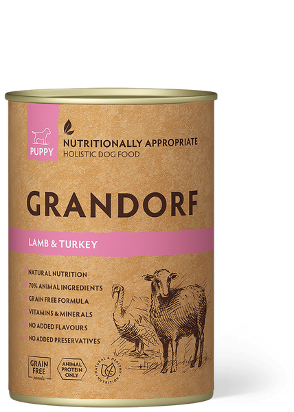 Grandorf Lamb & Turkey Puppy 200 г - влажный корм для щенят с ягнёнка и индейки GDDW1120 фото