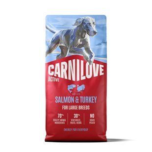 Корм сухий Carnilove Active Salmon & Turkey Large Breed для cобак великих порід лосось та індичка 12 кг 173696 фото