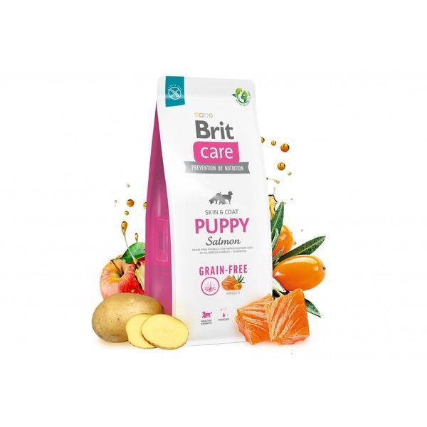 Корм сухой Brit Care Dog Grain-free Puppy для щенков беззерновой с лососем 1 кг 172193 фото