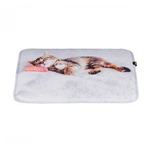 Килимок Trixie для котів Nani з кішкою сірий поліестер 40х30 см 37126 фото