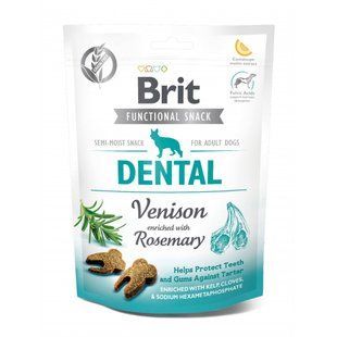 Ласощі Brit Care Functional Snack Dental для собак для захисту зубів та ясен з олениною та розмарином 150 г 111418/9949 фото