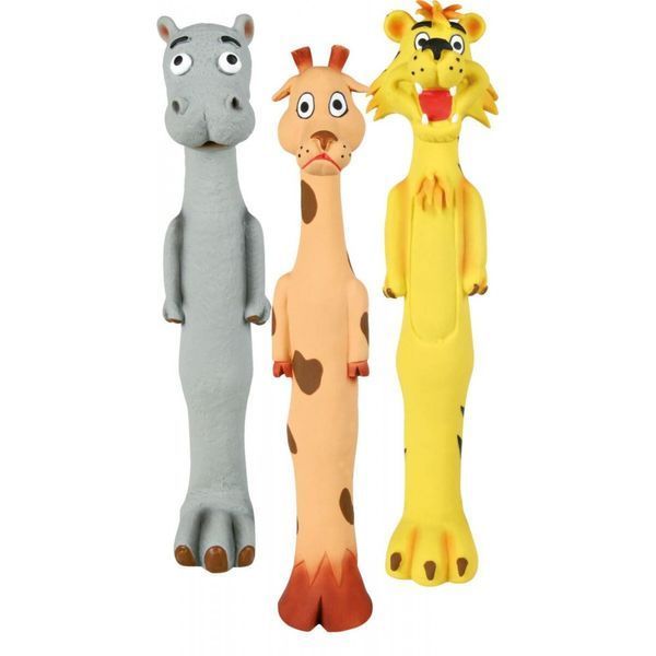 Игрушка Trixie Longies для собак Животные-сафари с пискавкой латекс 30-32 см 3506_1шт фото