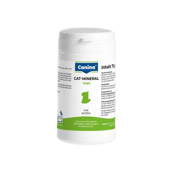Вітамінно-мінеральний комплекс Canina Cat-Mineral Tabs для котів 75 г 150 табл. 220922 AD фото