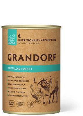 Grandorf Buffalo & Turkey Recipe 400 г - вологий корм для собак з буйвола та індичкою GDDW1740 фото