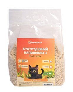 Наповнювач "Охайний кіт", кукурудзяний, класик, 2,5кг ОК-06 фото