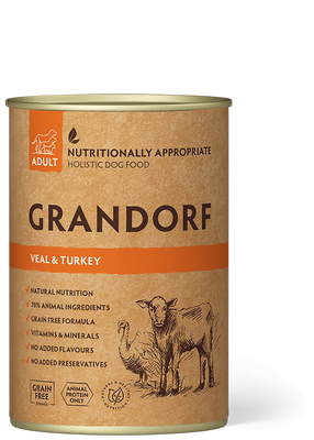 Grandorf Veal & Turkey 400 г - вологий корм для собак з телятиною та індичкою GDDW1640 фото