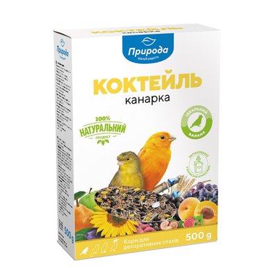 Корм Природа Коктейль для птахів Канарка 500г арт.PR740032 PR740032 Картон фото