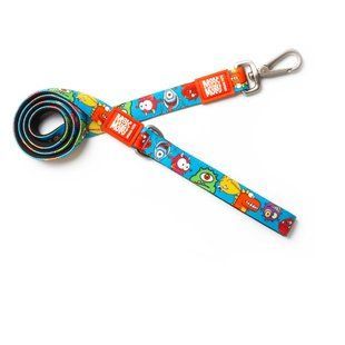 Max&Molly (Макс енд Моллі) Short Leash - Повідець короткий для собак Little Monsters з принтом Маленькі монстри, L 183008 фото