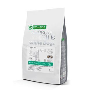 Nature's Protection Superior Care White Dogs Grain Free Insect All Sizes&Life Stages Сухий беззерновий корм для собак усіх розмірів і стадій життя з протеїном комах, 4 кг NPSC47600 фото