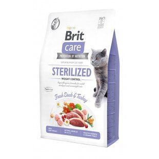 Корм сухий Brit Care Cat Grain Free Sterilized Weight Control для стерилізованих котів з надмірною вагою качка та індичка 2 кг 171294/0792 фото