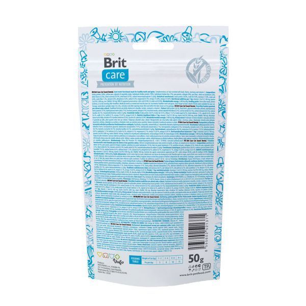 Функциональное лакомство Brit Care Cat Snack Dental для кошек для здоровья зубов и десен с индейкой 50 г 111263/1371 фото